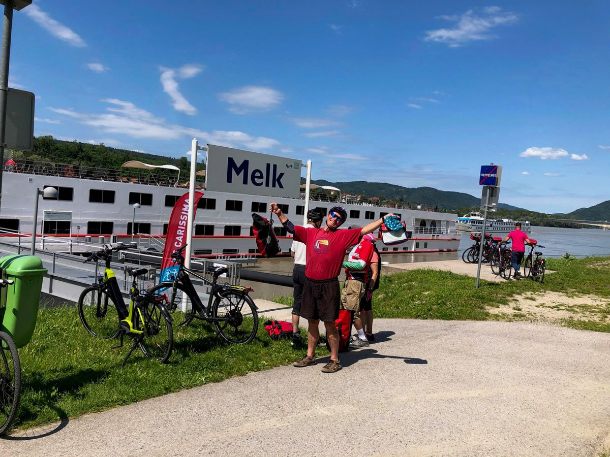 Danube River 4 Countries Carissima - With Boat at Melk - Wallace Rowe - June 2019