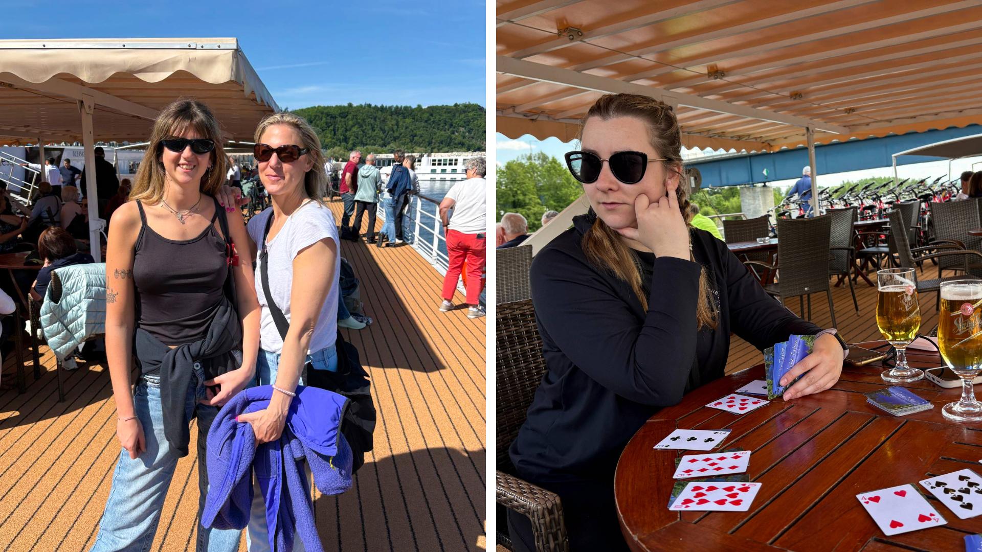Arianna, Jess and Lucy Enjoying Some Down Time on the MS Prinzessin Katharina’s Sun Deck Arianna, Jess and Lucy Enjoying Some Down Time on the MS Prinzessin Katharina’s Sun Deck
