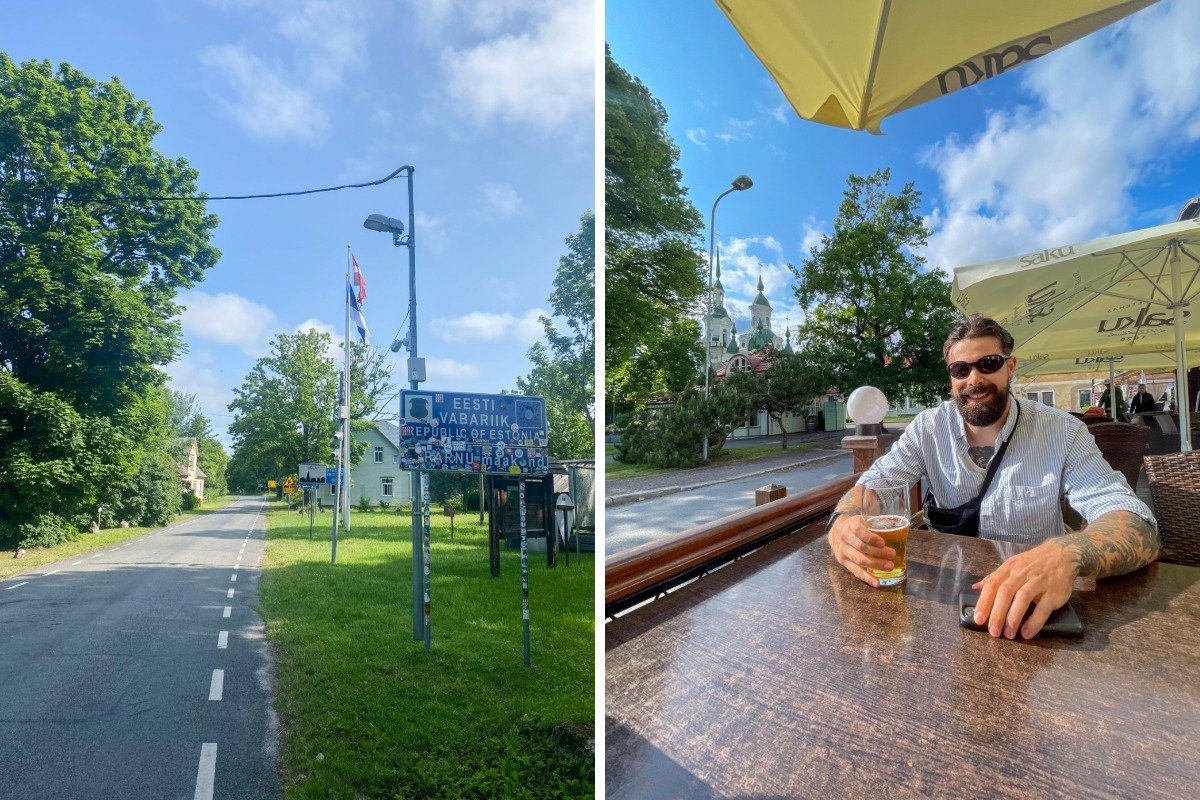 Entering into Estonia, and a well-earned reward for doing so! 