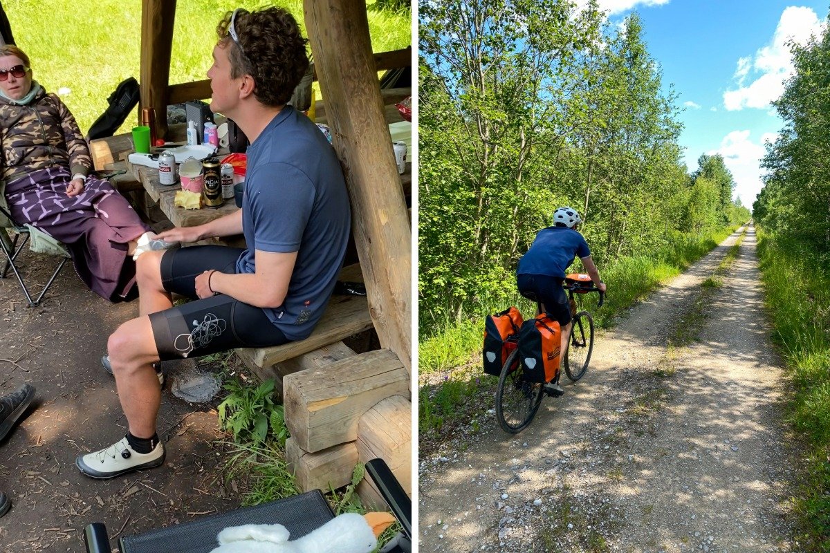 Evan's singalong and gravel track cycling (which we loved!)