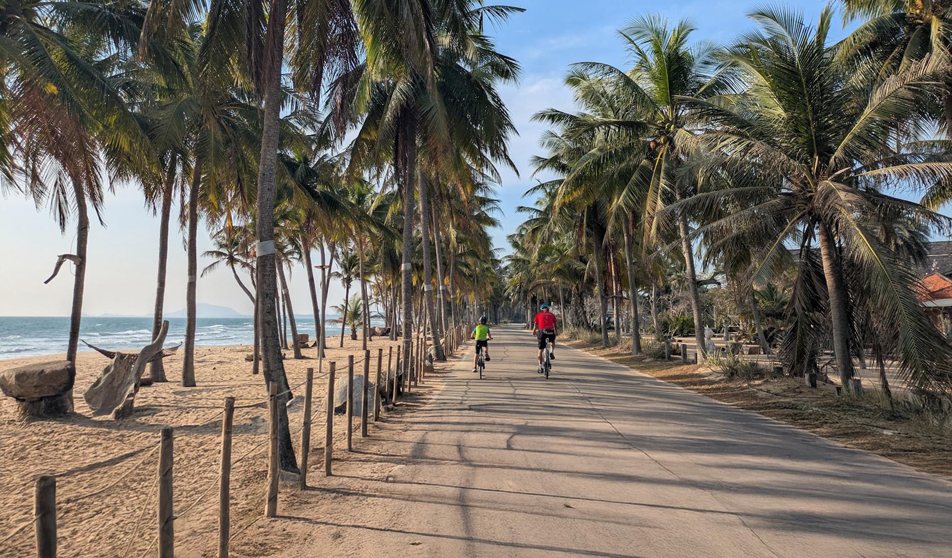 My son James cycling with our brilliant guide My son James cycling with our brilliant guide