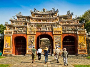 Hien Lam Gate in Hue, Vietnam