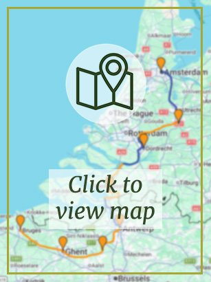 Amsterdam to Bruges Boat & Bike Tour - Map Preview