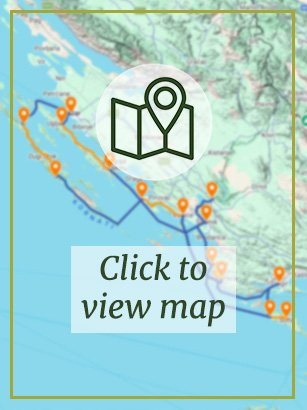 National Parks of Dalmatia Boat & Bike Tour - Map Preview