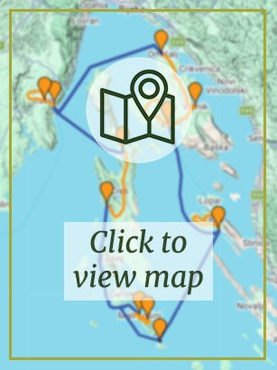Kvarner Bay Boat & Bike Tour - Map Preview