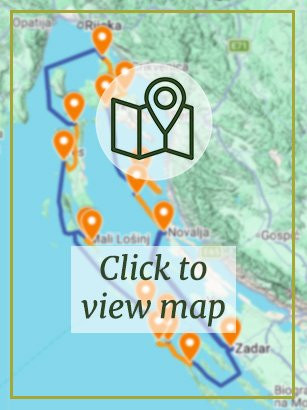 Kvarner Bay Deluxe Boat & E-Bike Tour - Map Preview