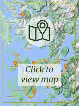 Sunnhordland Fjords Bike Tour - Map Preview Sunnhordland Fjords Bike Tour - Map Preview