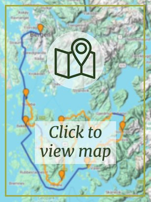 Sunnhordland Fjords Bike Tour - Map Preview