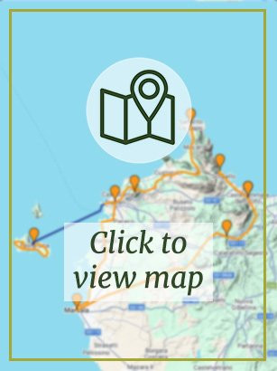 Western Sicily Bike Tour - Map Preview