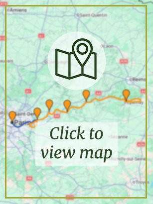 Paris to Epernay Boat & Bike Tour - Map Preview