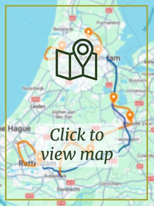 Cities & Countryside of Southern Holland Boat & Bike Tour - Map Preview