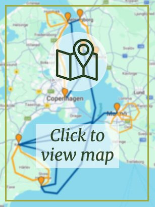 Denmark & Sweden Boat Bike Tour - Map Preview