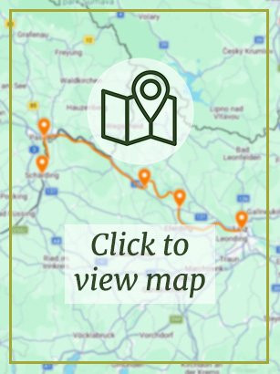 Danube - Scharding to Linz Leisurely Bike Tour - Map Preview